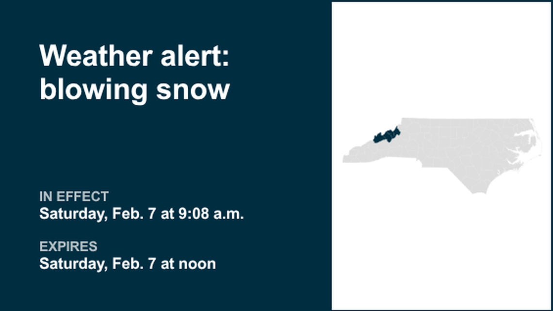 Weather alert for Western North Carolina until Saturday midday 