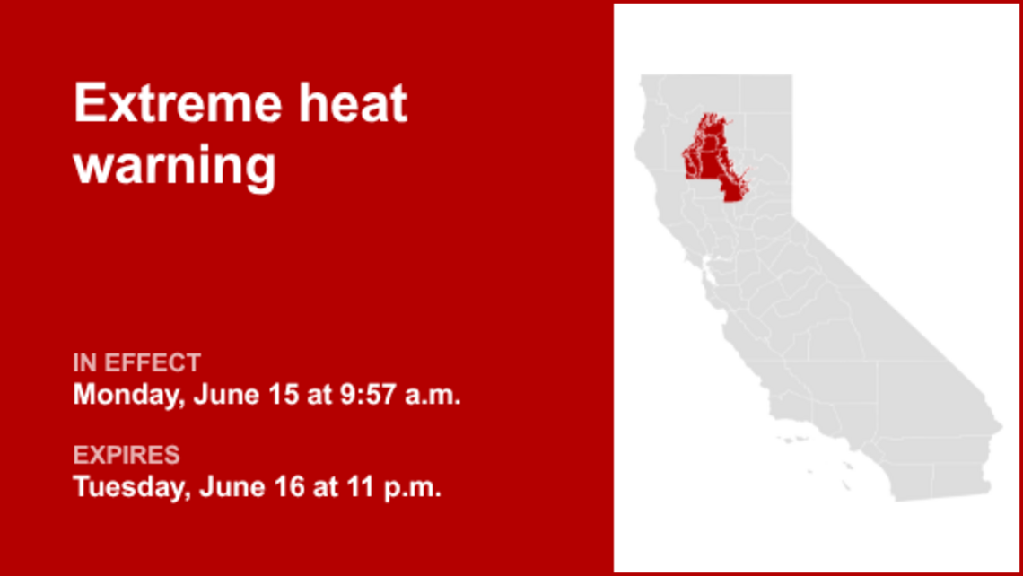 Shasta Cascade placed under an extreme heat warning until Tuesday night 