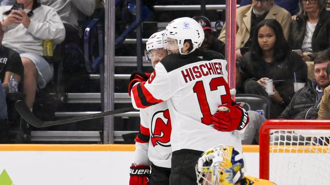 Nico Hischier's late deflection lifts Devils over Predators 