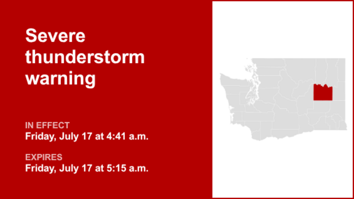 UPDATE: The severe thunderstorm warning for Lincoln County is expected to expire at 5:15 a.m. 