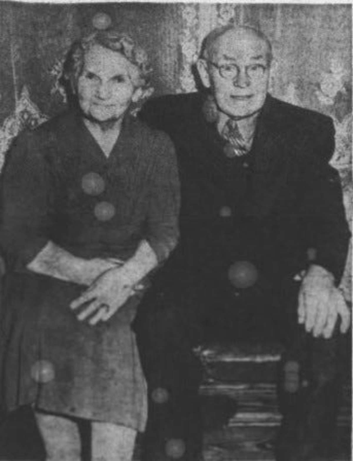 In 1945, the parents of Earl Roberts of Earl’s Hideaway biker bar in Sebastian, Florida, celebrated their 60th wedding anniversary in their hometown of Pittsfield, Massachusetts. Father William Charles Roberts (1864-1957) was born in Sand Hill, New York, to a father who was from French-Canada and a mother who was from Massachusetts. Mother Delia Loretta Stringer (1867-1956) was a French-speaker born in Hemmingford, Quebec, Canada. Delia's parents were from English-Canada, but she was born in French-Canada. William and Delia had 11 children, including three who died before 1910. Delia was 89 when she died Sept. 29, 1956. William was 91 when he died a year later, circa Aug. 31, 1957. Both are buried with family in St. Joseph's Cemetery in Pittsfield.