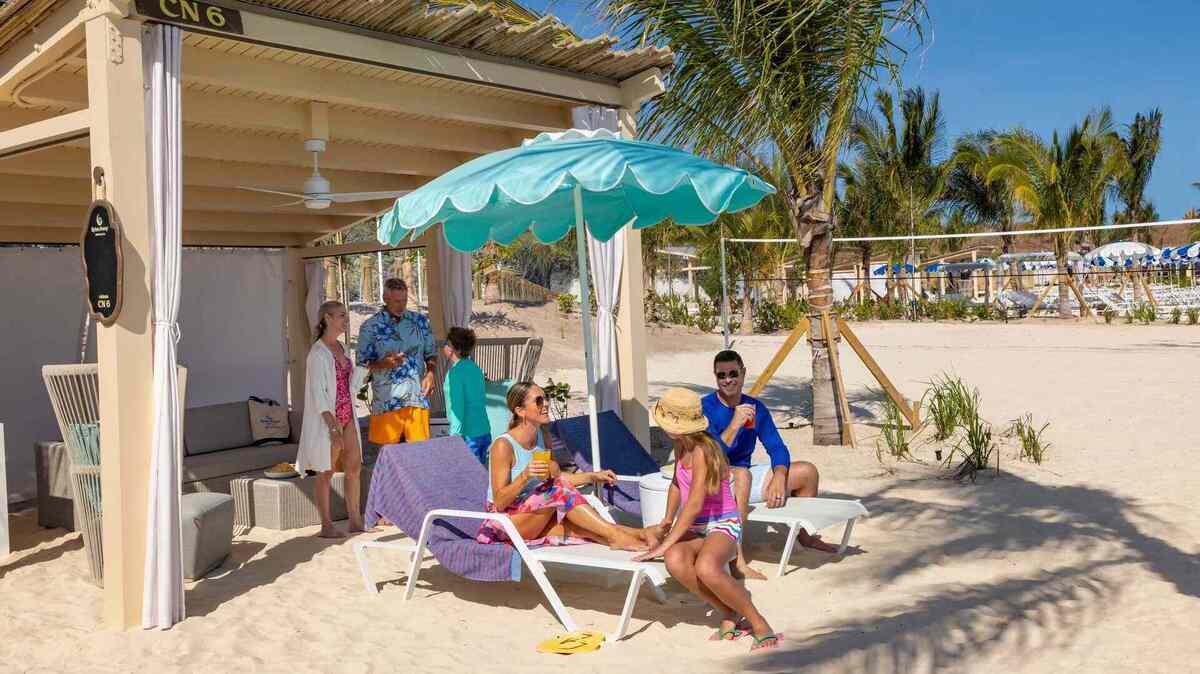  Cabanas are now available to rent for an elevated beach day at Half Moon Cay. 