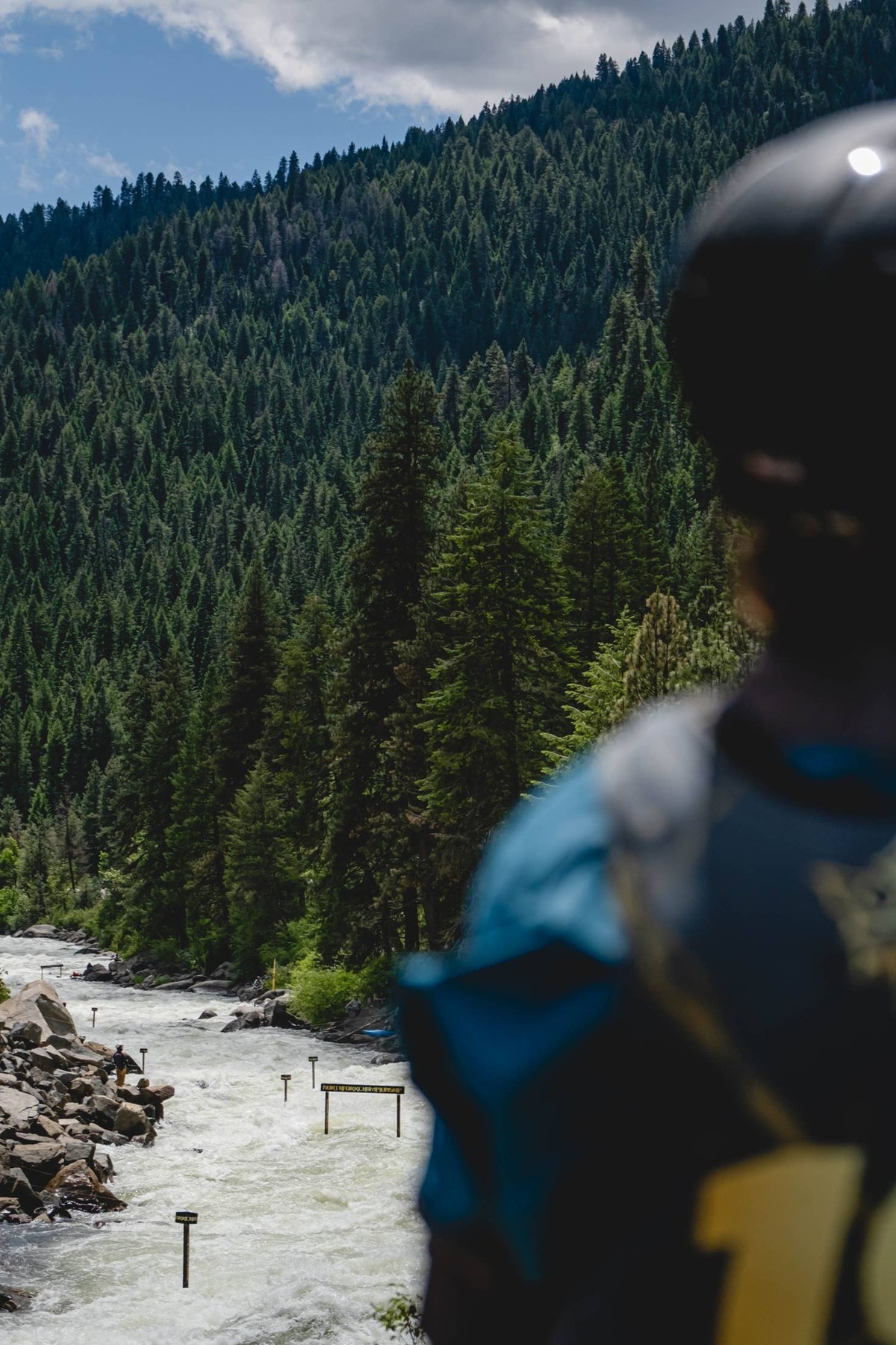 The race course down Jacob's Ladder on the North Fork of the Payette.