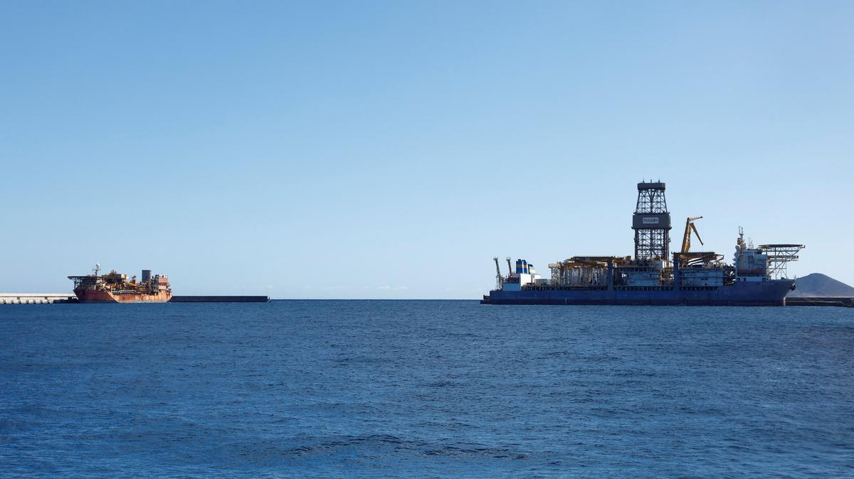 The port of Granadilla de Abona, Tenerife, Canary Islands, Spain, where the cruise ship MV Hondius affected by a deadly hantavirus outbreak is expected to arrive, May 8, 2026. REUTERS/Borja Suarez