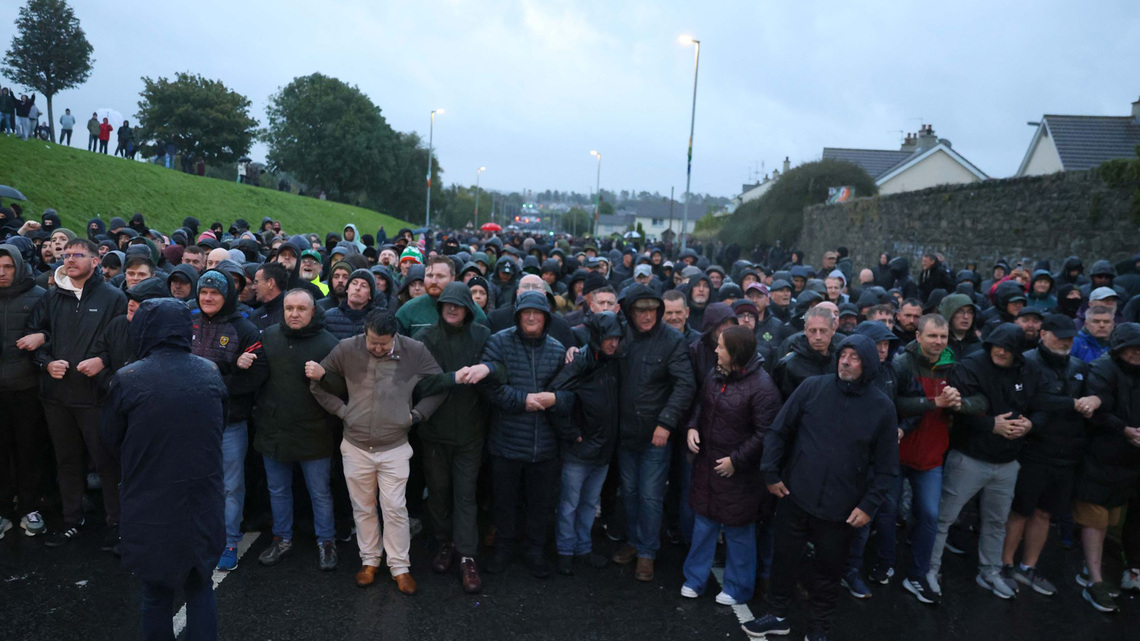 Calls for calm as contentious parade blocked in Northern Ireland 