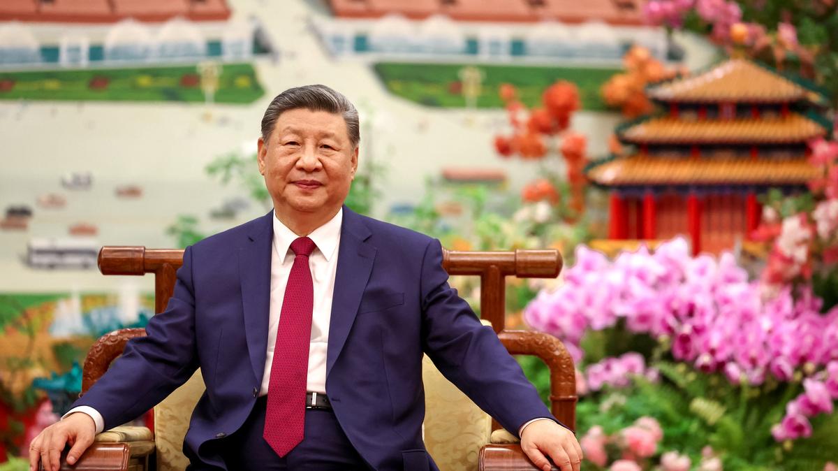 Chinese President Xi Jinping attends a tea ceremony with Russian President Vladimir Putin following their meeting at the Great Hall of the People in Beijing, China May 20, 2026. Sputnik/Alexander Kazakov/Pool via REUTERS ATTENTION EDITORS - THIS IMAGE WAS PROVIDED BY A THIRD PARTY.