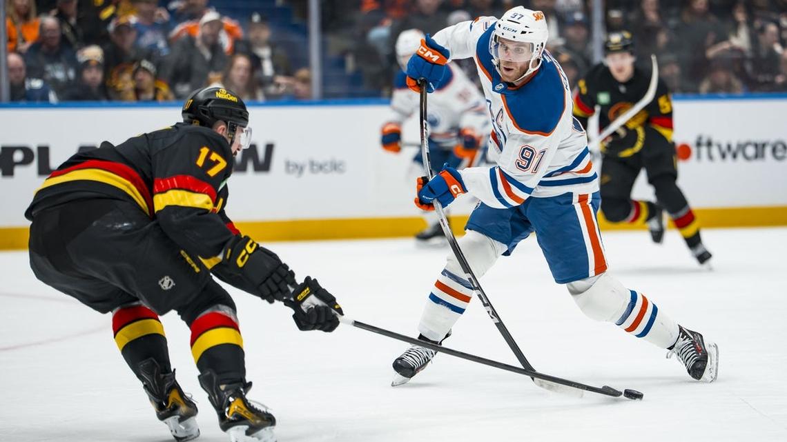 NHL roundup: Oilers clobber Canucks, claim 2nd in Pacific 