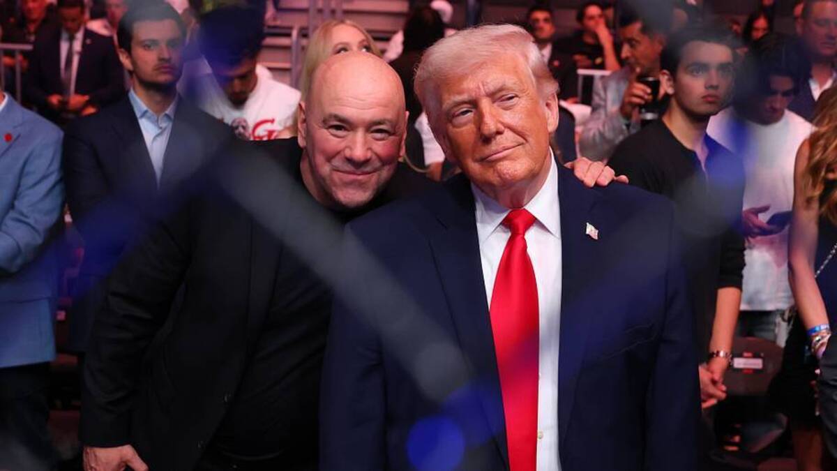  Donald Trump (right) is a fan of Dana White's UFC. | Ed Mulholland/Zuffa LLC 