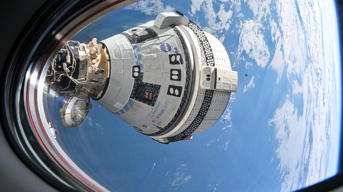 Boeing's Starliner spacecraft is seen docked at the International Space Station. (NASA/TNS)