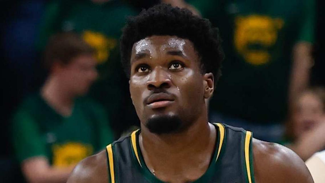  Feb 4, 2026; Waco, Texas, USA; Baylor Bears guard Tounde Yessoufou (24) reacts after scoring a three-point basket against the Colorado Buffaloes during the first half at Paul and Alejandra Foster Pavilion. Mandatory Credit: Chris Jones-Imagn Images | Chris Jones-Imagn Images 