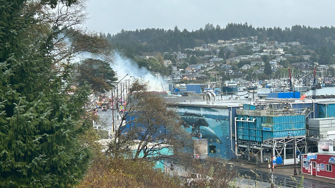 Most evacuations lifted after fire at seafood plant in Newport, Oregon