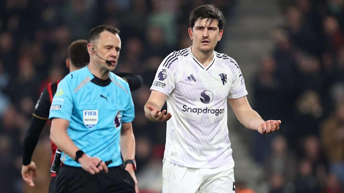  Harry Maguire was unimpressed with the ruling. | Rob Newell/CameraSport/Getty Images 