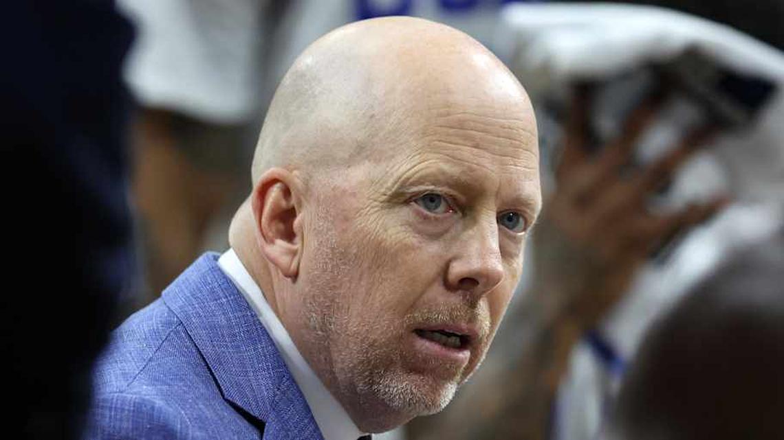  Mar 20, 2026; Philadelphia, PA, USA; UCLA Bruins head coach Mick Cronin reacts in the first half during a first round game of the men's 2026 NCAA Tournament at Xfinity Mobile Arena. Mandatory Credit: Bill Streicher-Imagn Images | Bill Streicher-Imagn Images 