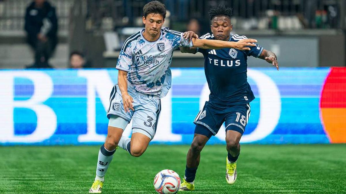  Beau Leroux (left) and Édier Ocampo (right) will battle for the second time this season as the Whitecaps head to San Jose. | Rich Lam/Getty Images 