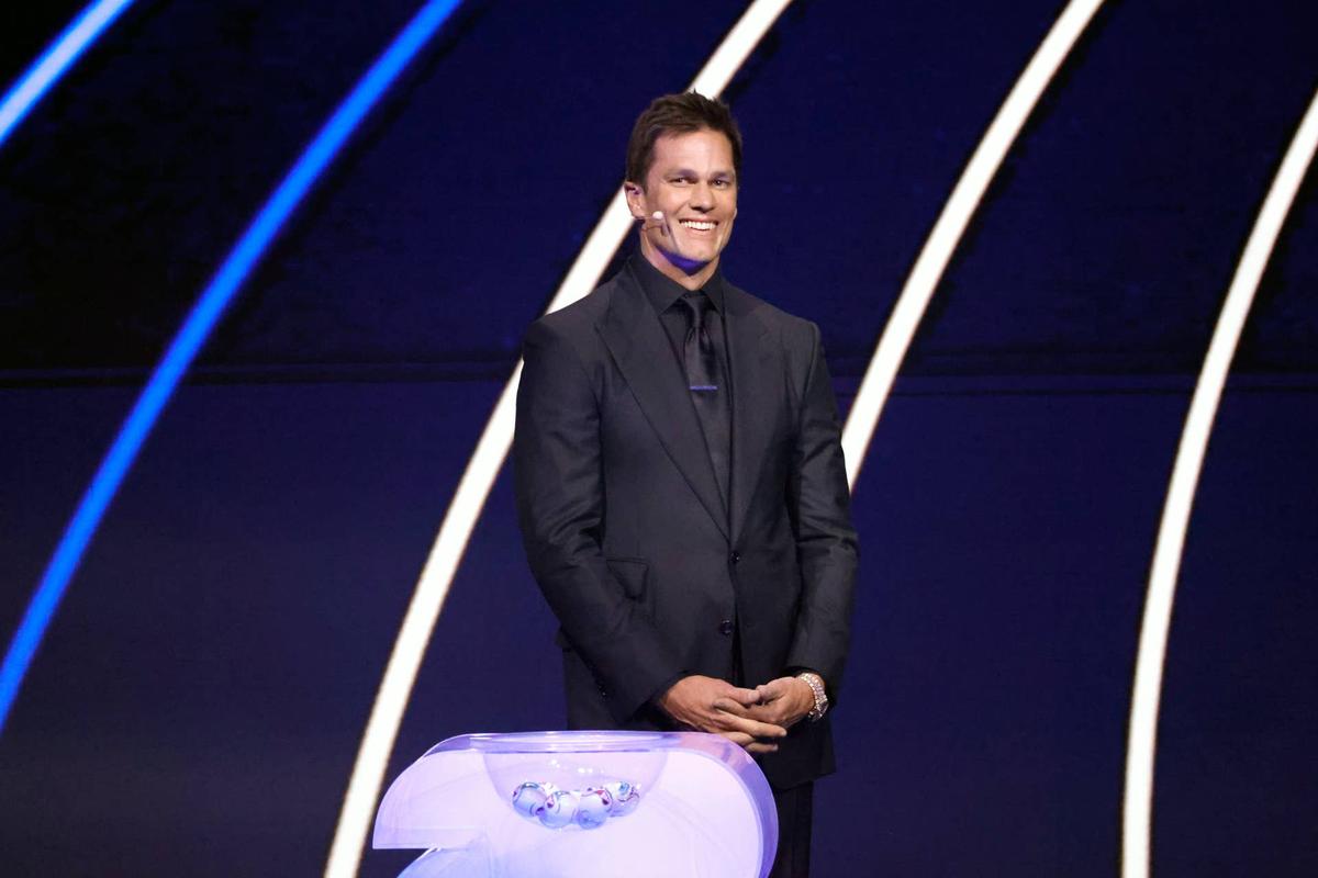  Tom Brady looks on during the FIFA World Cup 2026 Final Draw Amber Searls-Imagn Images