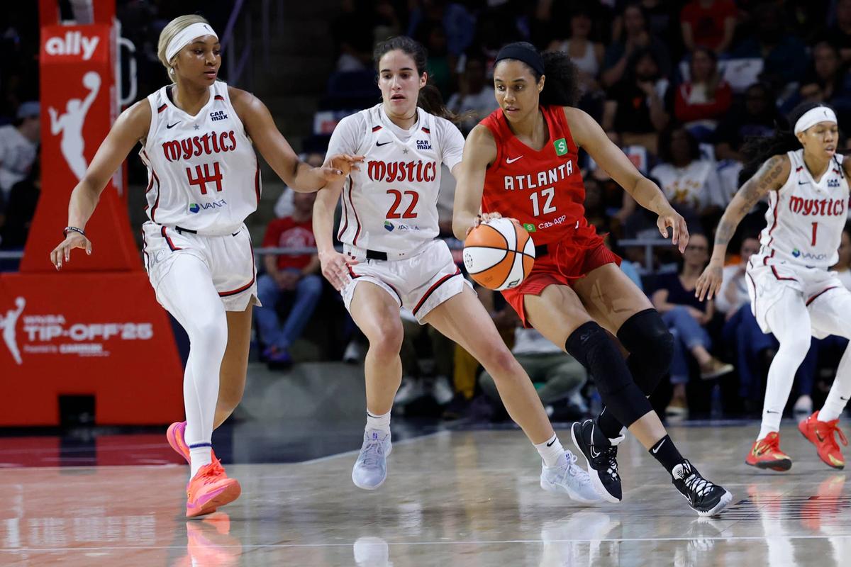  Washington Mystics forward Kiki Iriafen and guard Sonia Citron. Geoff Burke-Imagn Images