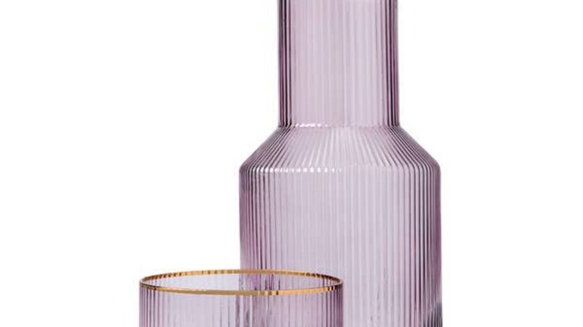 Aldi's Modern Fluted Glass Carafe Set Will Look Like a Splurge for Only $8 