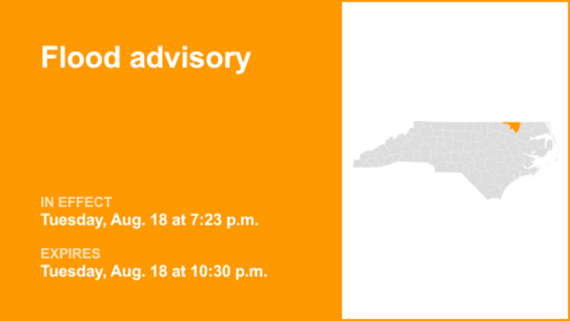 Flood advisory active for Northampton County until Tuesday night, says the NWS 