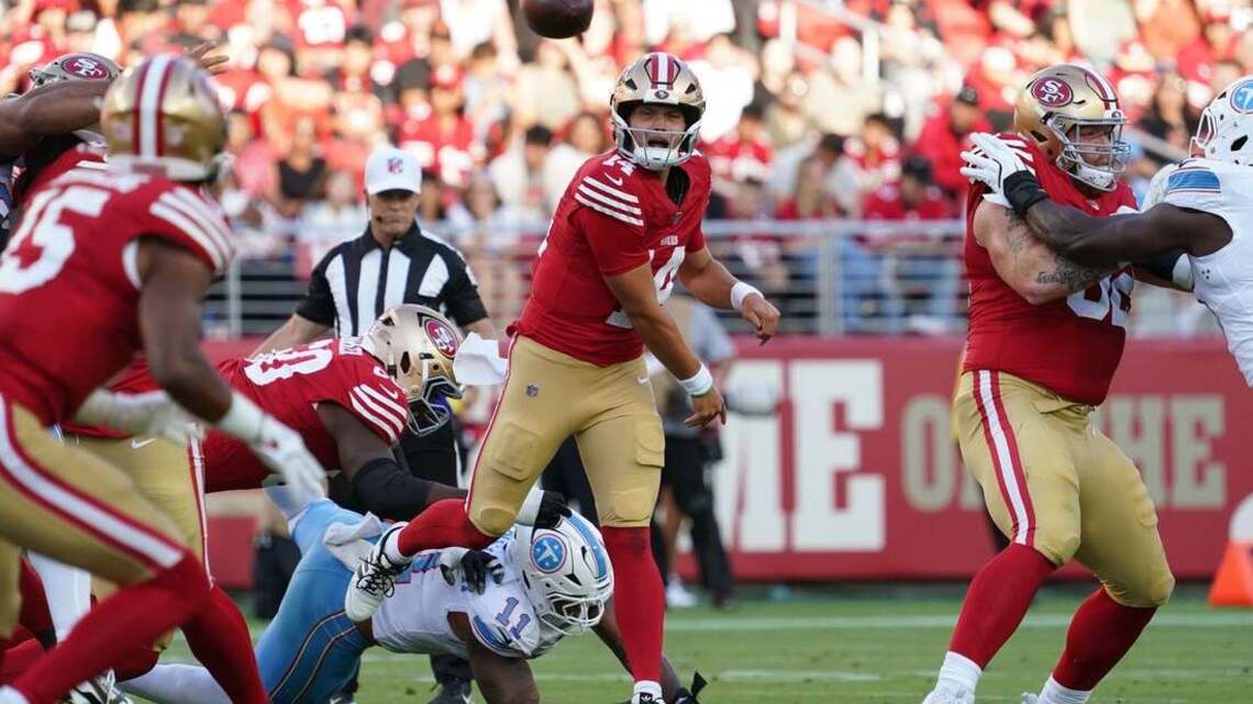 49ers QB Kurtis Rourke hospitalized for rib injury