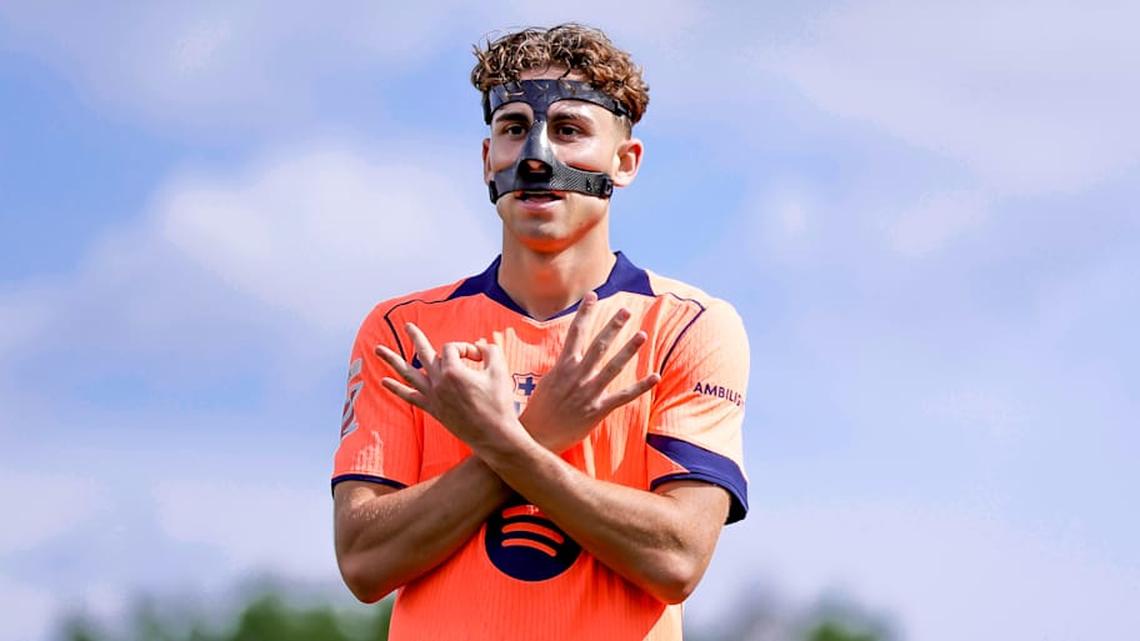  Fermín López did Lamine Yamal's trademark celebration. | M Gracia Jimenez/Soccrates/Getty Images 
