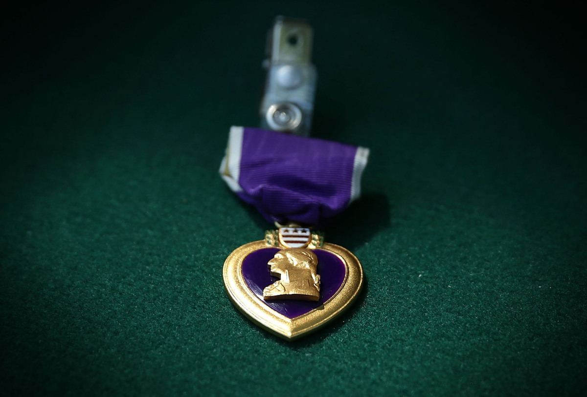 A Purple Heart medal