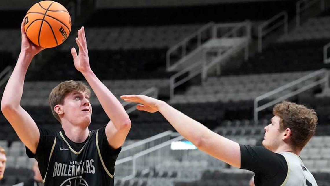  Daniel Jacobsen, Purdue's 7' 4" center, is in line for a much bigger role next season after averaging 5.5 points per game in 2025–26. | Christine Tannous/IndyStar / USA TODAY NETWORK via Imagn Images 