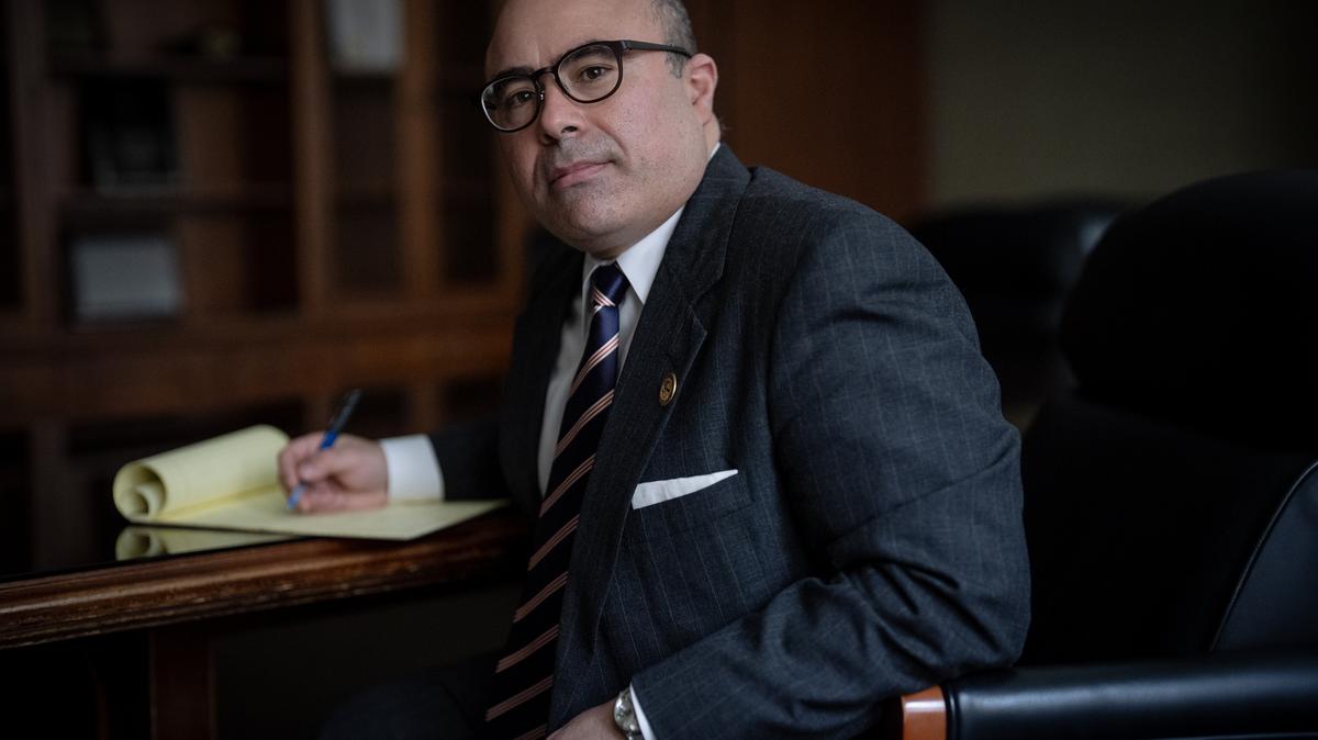 U.S. Attorney Andrew Boutros at Dirksen U.S. Courthouse on April 3, 2026. (E. Jason Wambsgans/Chicago Tribune/TNS)