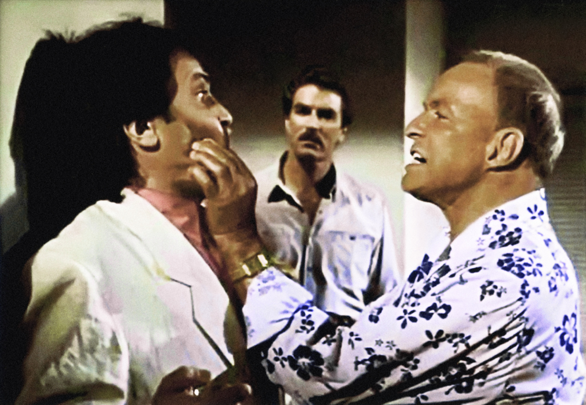 Tom Selleck, Frank Sinatra, Magnum, P.I., 1987© CBS / Courtesy: Everett Collection