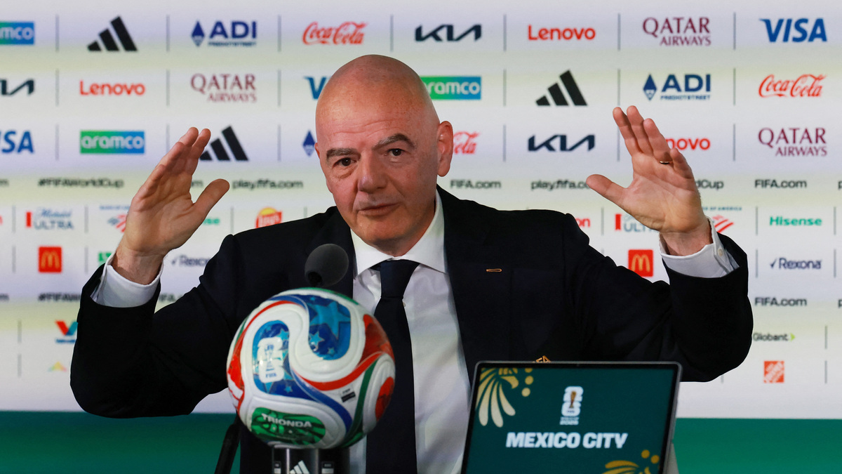 FIFA World Cup 2026 - FIFA President Gianni Infantino Press Conference - Estadio Azteca, Mexico City, Mexico - June 10, 2026 FIFA President Gianni Infantino during the press conference REUTERS/Henry Romero