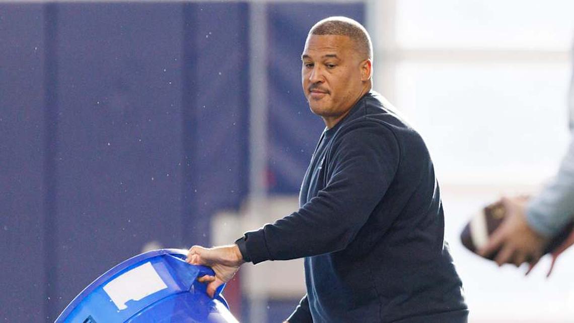  Ja'Juan Seider's history-making first round as Notre Dame's running backs coach was cause for celebration. | MICHAEL CLUBB/SOUTH BEND TRIBUNE / USA TODAY NETWORK via Imagn Images 