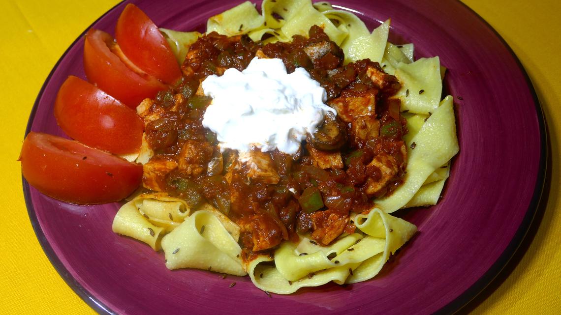 Quick Fix: Chicken Hungarian Goulash with Caraway Pappardelle 
