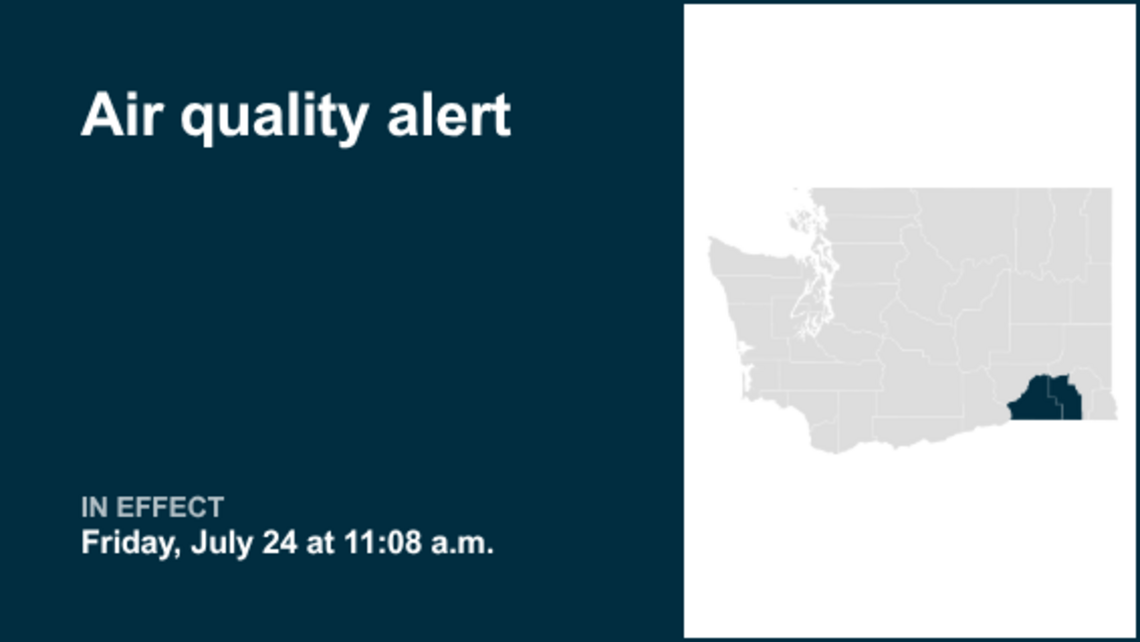 UPDATE: Air quality alert active for Columbia and Walla Walla counties Monday 