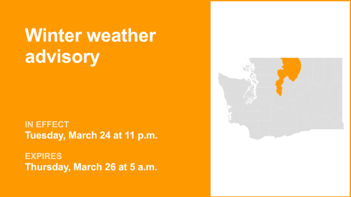 UPDATE: Winter weather advisory previously issued will expire at 5 a.m. 