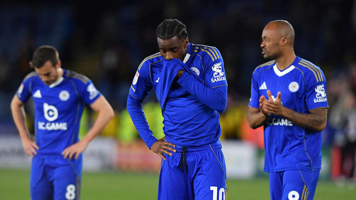  Leicester would be relegated even without their points deduction. | Plumb Images/Leicester City FC/Getty Images 