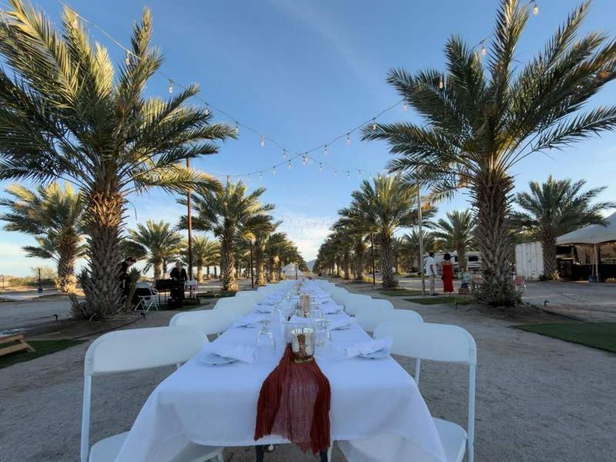  Dinner under the palms at Naked Dates feels intimate and memorable. Photo credit: Julie Diebolt Price 