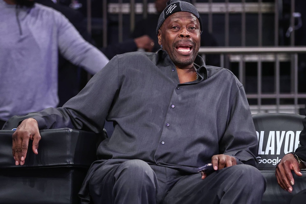  Former NBA center Patrick Ewing watches First Round of the NBA Playoffs between the Detroit Pistons and the New York Knicks at Madison Square Garden. Wendell Cruz-Imagn Images