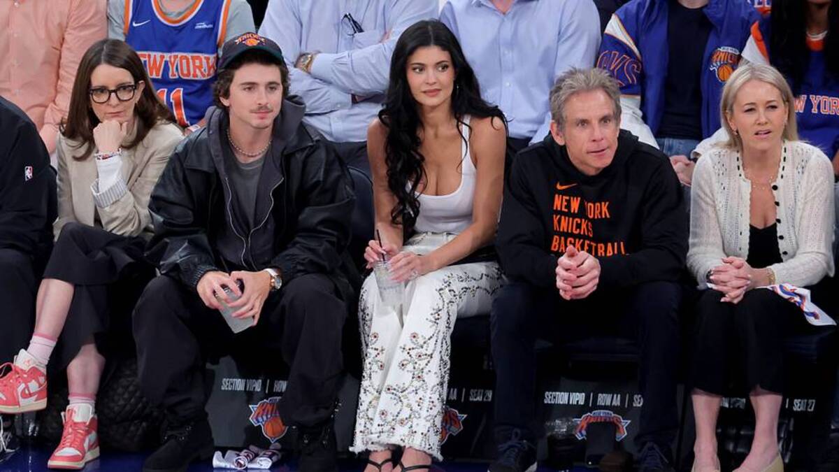  Ben Stiller and Timothee Chalamet can usually be found on celebrity row at Knicks' home and away games during the NBA Finals. | Brad Penner-Imagn Images 