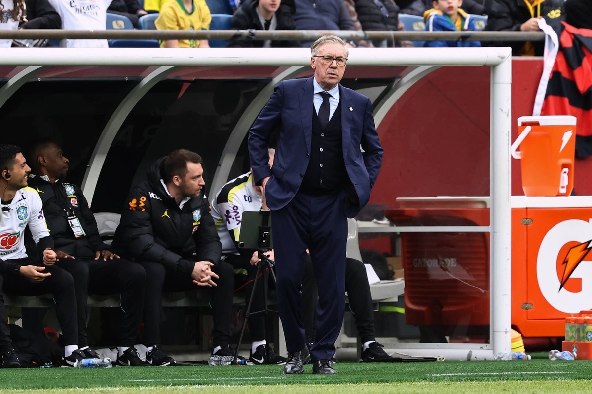  Brazil head coach Carlo Ancelotti against France at Gillette Stadium. Winslow Townson-Imagn Images