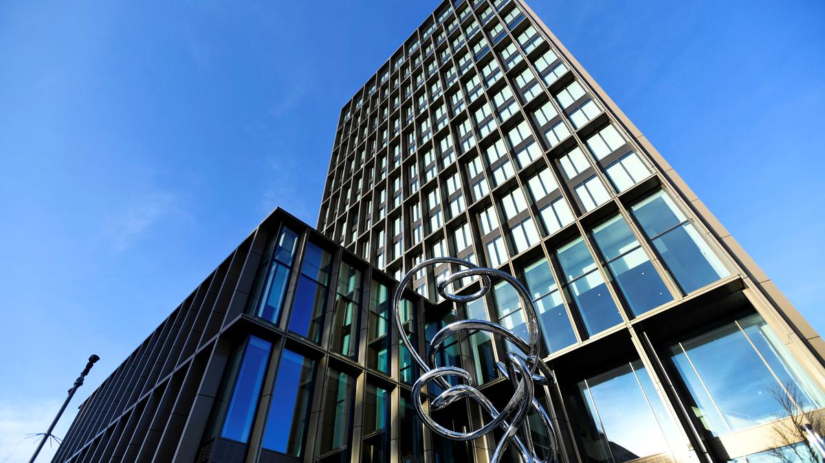 The exterior of EMA, European Medicines Agency is seen in Amsterdam, Netherlands December 18, 2020. REUTERS/Piroschka van de Wouw/File Photo