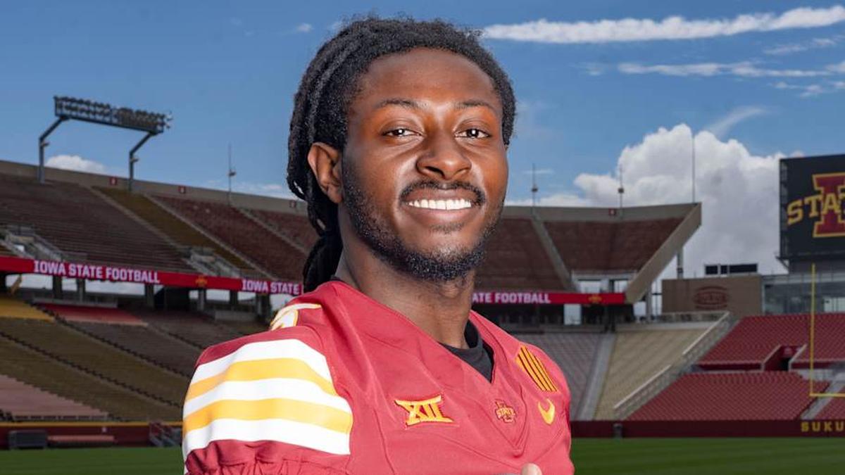  Iowa State defensive back Jontez Williams stands for a portrait during Iowa State football media day at Jack Trice Stadium on July 25, 2025, in Ames. | Lily Smith/The Register / USA TODAY NETWORK via Imagn Images 