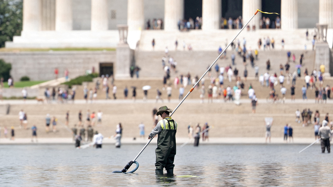 Olympian cleared in vandalism case seeks watchdog probes of Trump's Reflecting Pool project 