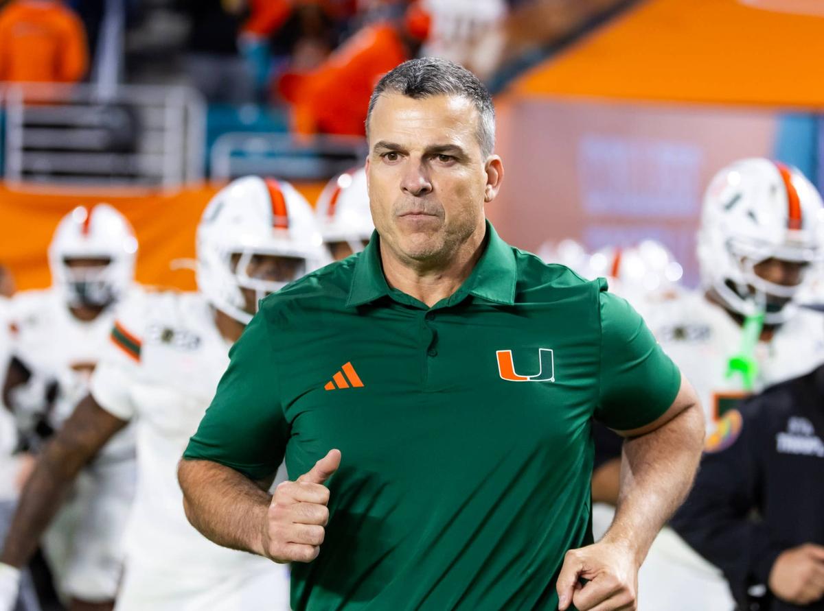  Miami Hurricanes head coach Mario Cristobal. Mark J. Rebilas-Imagn Images