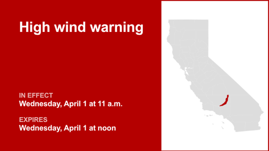UPDATE: High wind warning affecting Mojave Desert Slopes until Friday midday 