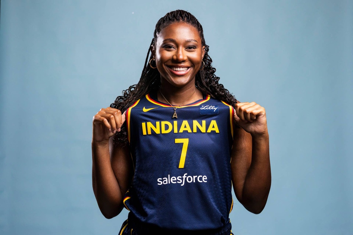  Aliyah Boston poses for a photo during the Indiana Fever media day. USA TODAY Network via Reuters Connect