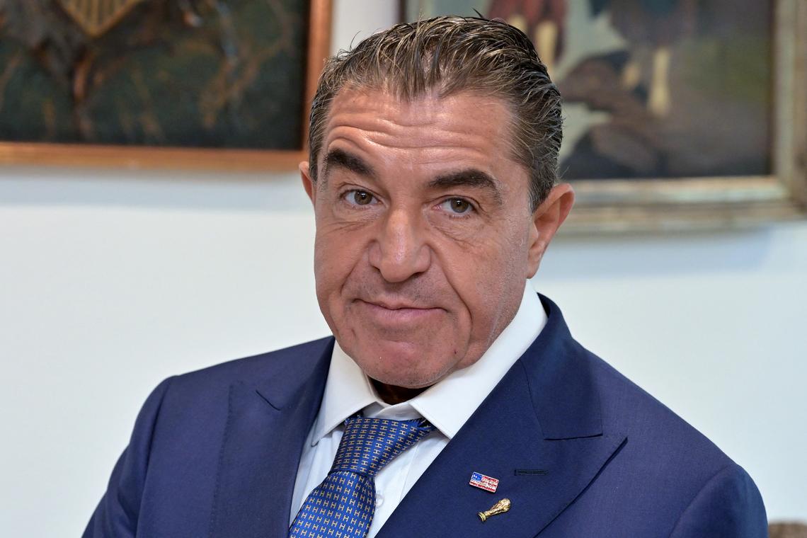  U.S. Special Representative for Global Partnerships Paolo Zampolli looks on during his visit to Belgrade, Serbia, on April 21. 