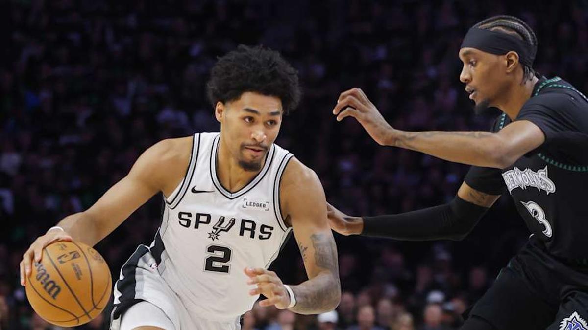  Dylan Harper scored 24 off the bench for the Spurs in a Game 4 loss to the Timberwolves. | Bruce Kluckhohn-Imagn Images 