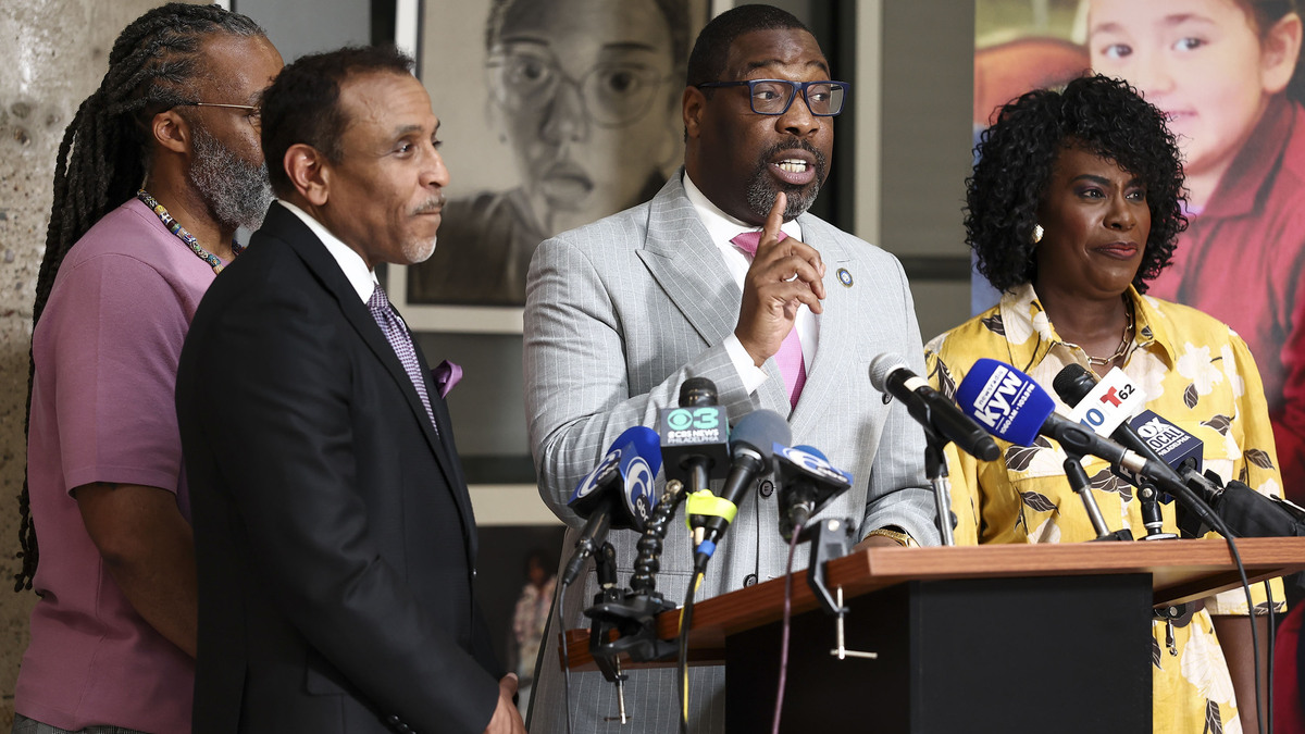 Council President Kenyatta Johnson speaks during an announcement at the School District of Philadelphia Headquarters on June 10, 2026 in Philadelphia. Philadelphia School District officials will move to restore 340 classroom-based jobs that were slated to be cut, despite top district leaders saying last week that they did not have the recurring funding needed to keep the positions. (Monica Herndon/The Philadelphia Inquirer/TNS)