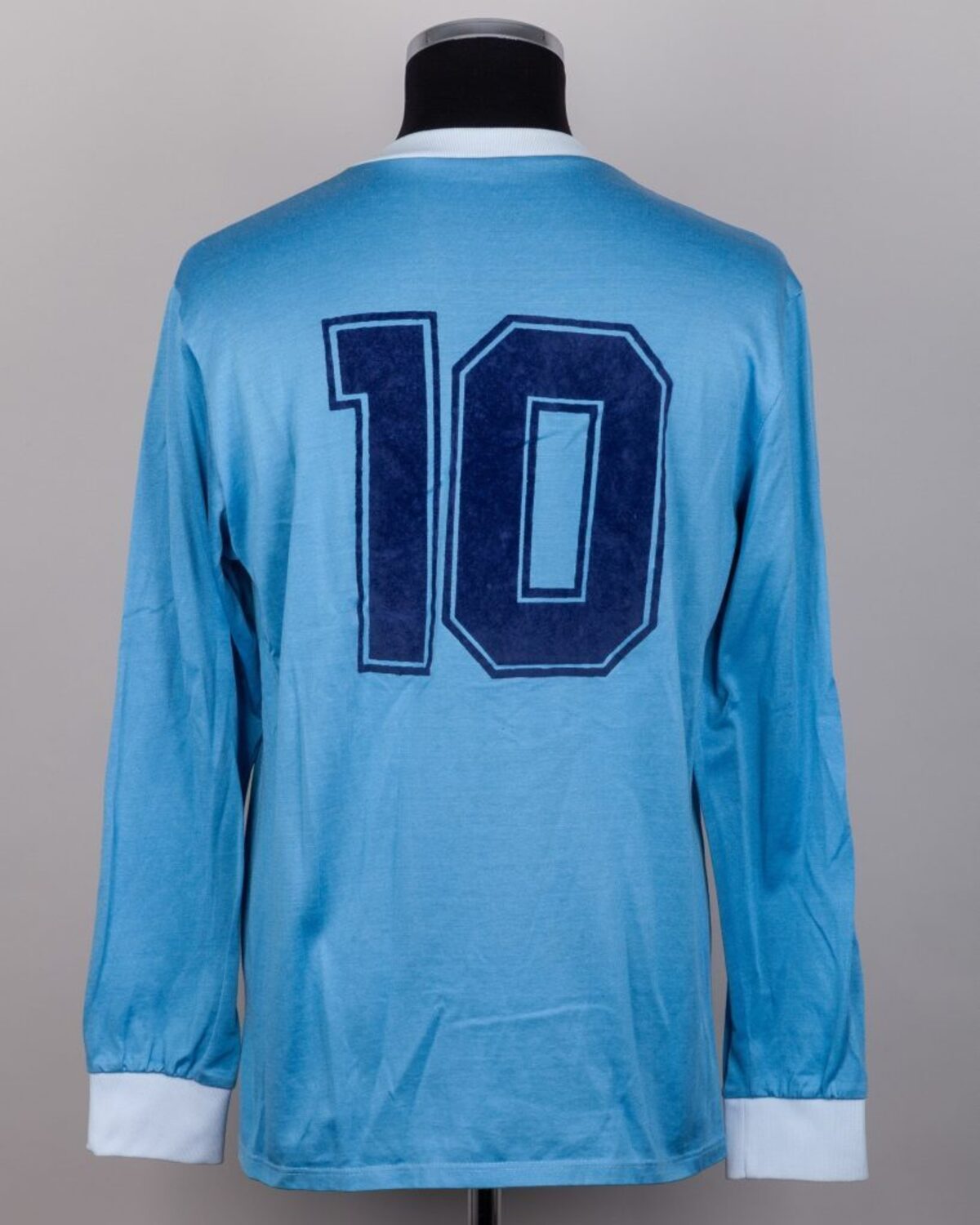  Argentina national team shirt worn by Diego Maradona during the 1987 Copa América in Argentina. (Budds via SWNS) 