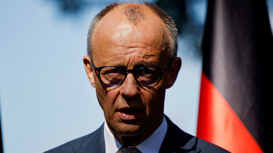 In riposte to Trump, Merz says Germany can defend its military spending push 