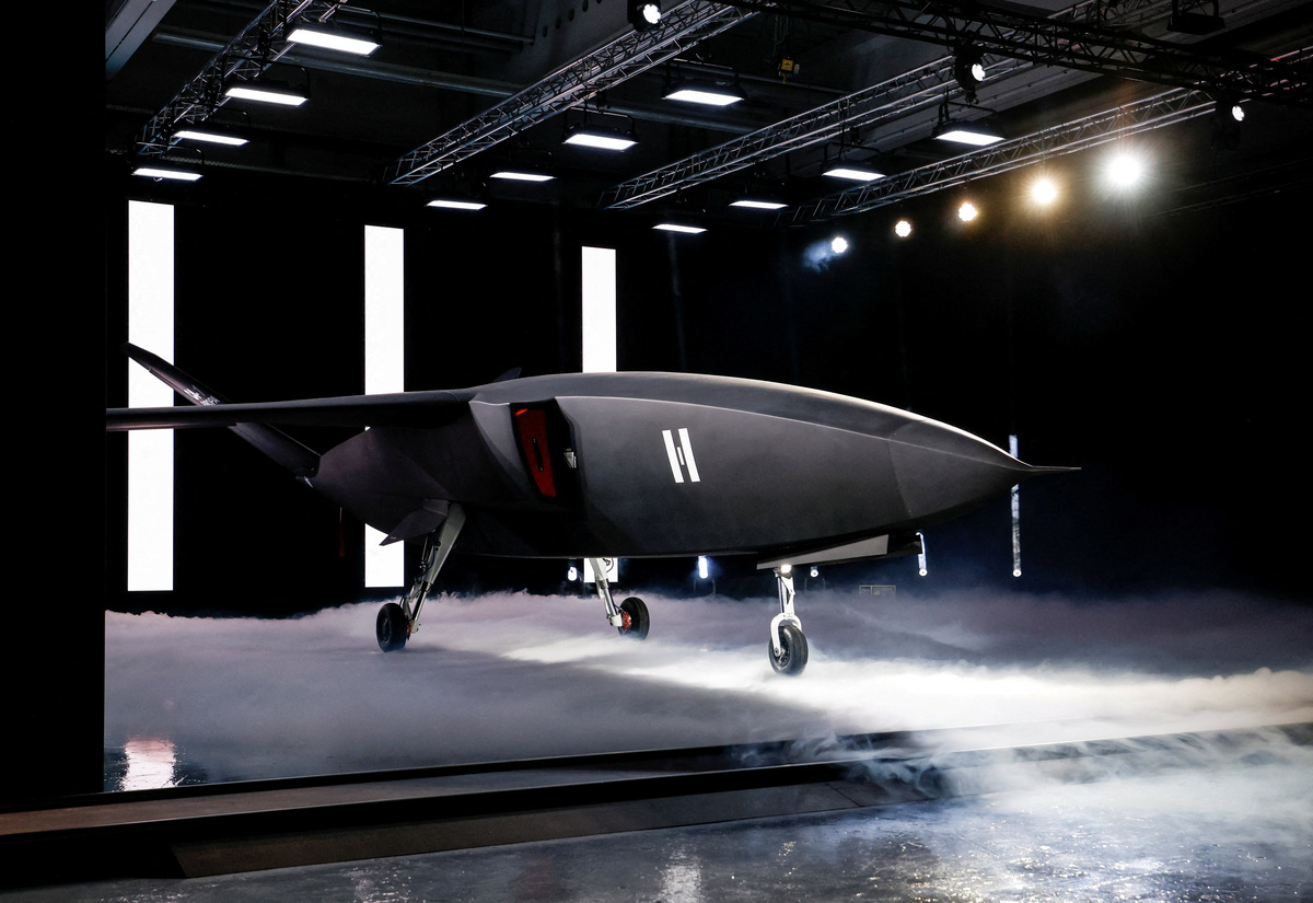 FILE PHOTO: Helsing company presents the new air combat system CA-1 Europa in Tussenhausen, Germany, September 25, 2025. REUTERS/Michaela Stache/File Photo